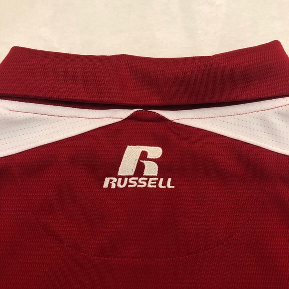 Oklahoma Sooners Team issue Russell Athletic 1/4 Zip Red Polo Shirt Mens XXL. - Picture 7 of 7